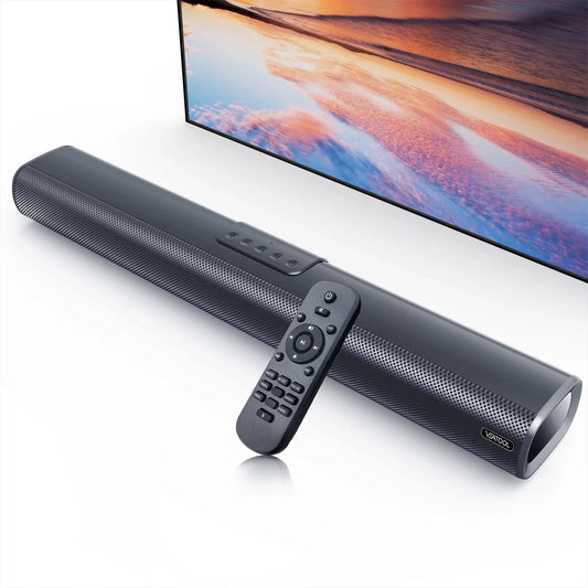 S20L 2.1 Channel Sound Bar with Built-In Subwoofer, 3D Surround Sound System for TV, 50W Home Theater Audio, HDMI ARC, Bluetooth, Optical, RCA, USB & AUX, Wall Mountable