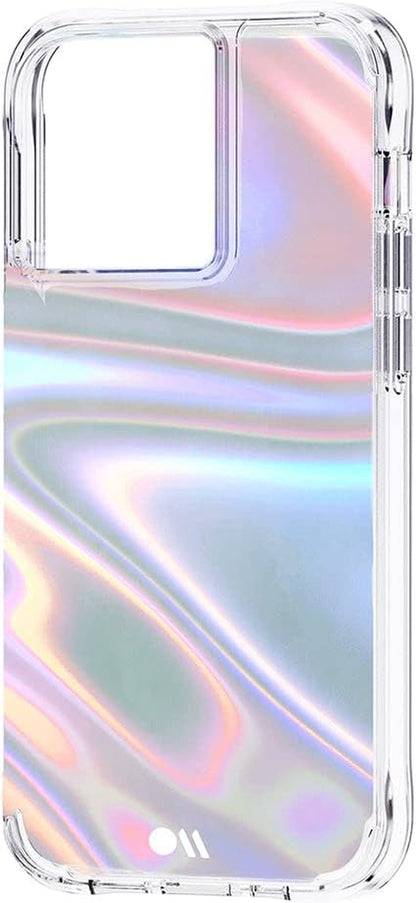 Iridescent Swirl Luxury iPhone 13 Pro Case - 10Ft Drop Protection, Wireless Charging Compatible, Anti-Scratch, Shock Absorbing, 6.1