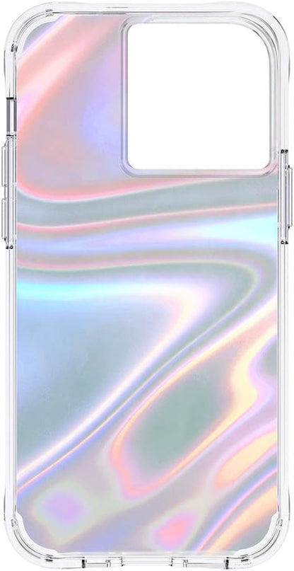 Iridescent Swirl Luxury iPhone 13 Pro Case - 10Ft Drop Protection, Wireless Charging Compatible, Anti-Scratch, Shock Absorbing, 6.1