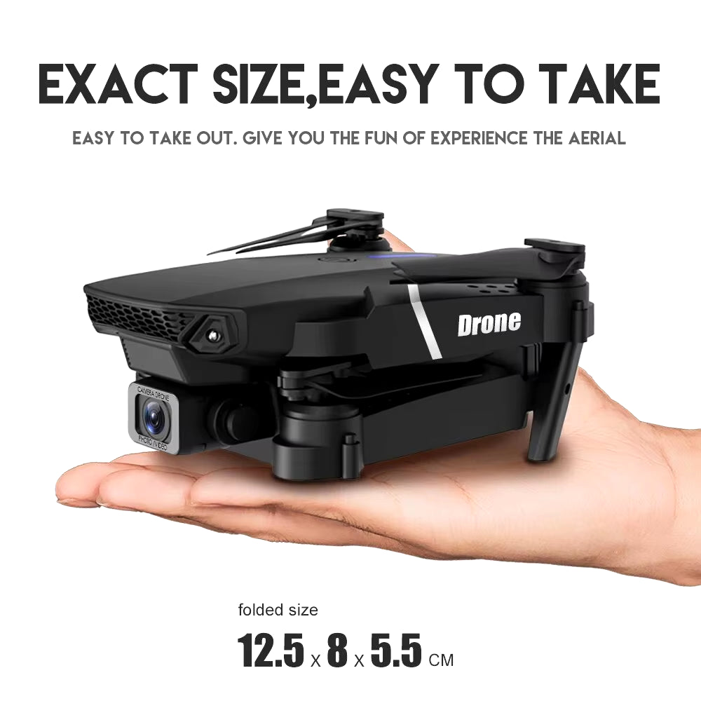 KDBFA 2024 E88 Pro WiFi FPV Drone with Wide Angle HD 4K/1080P Camera, Height Hold, Foldable Quadcopter - Ideal Gift for Enthusiasts