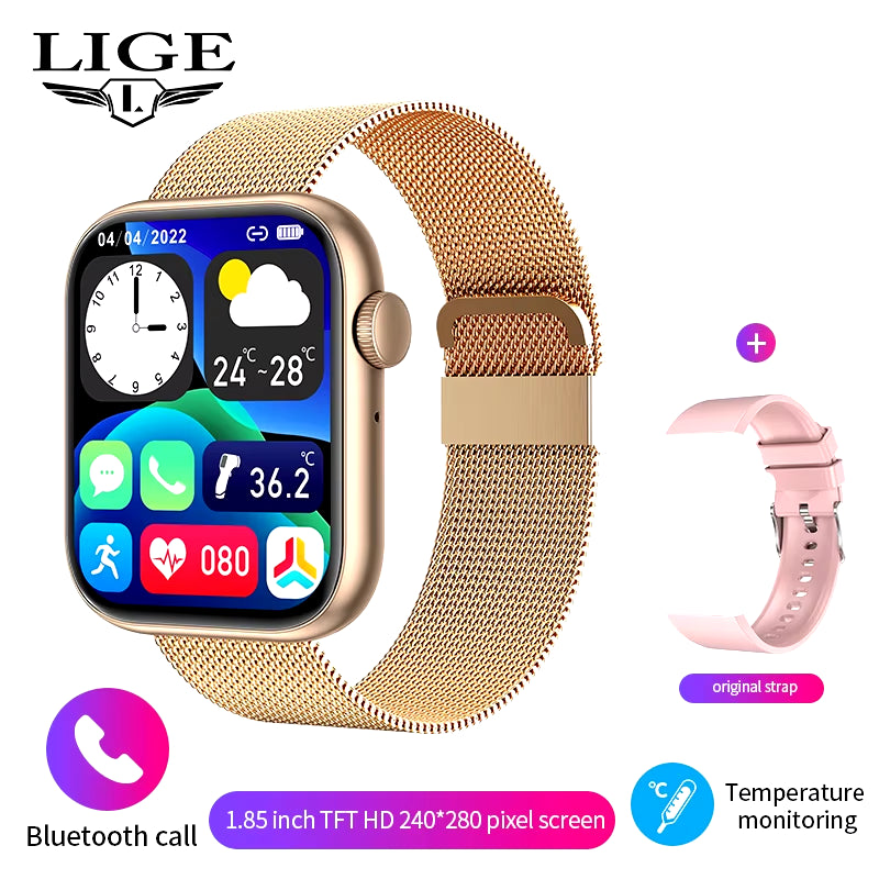 2025 Smartwatch with Wireless Charging, Bluetooth Calling, Fitness Tracking, and Customizable Watch Face for Men and Women